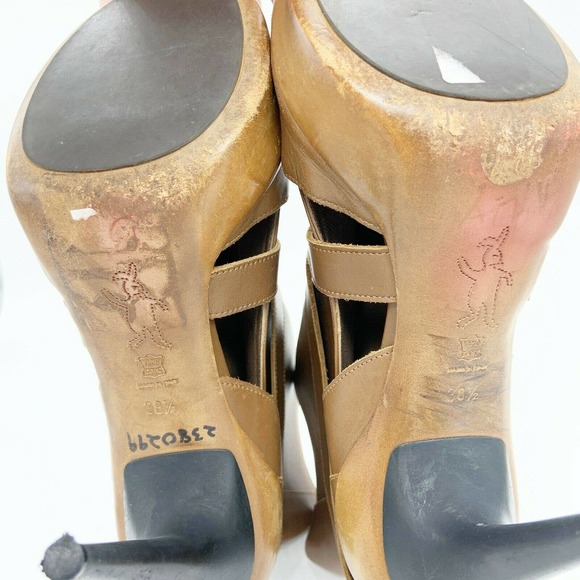 Marni Peep Toe Bootie Stiletto Heel Wrap Buckle - Picture 8 of 10